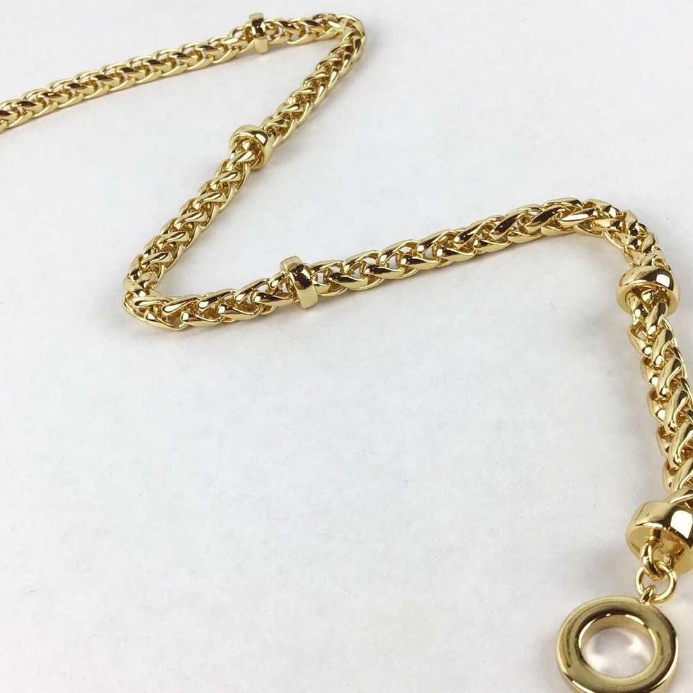 Ralph Lauren Gold Tone  Wheat Toggle Necklace 18”